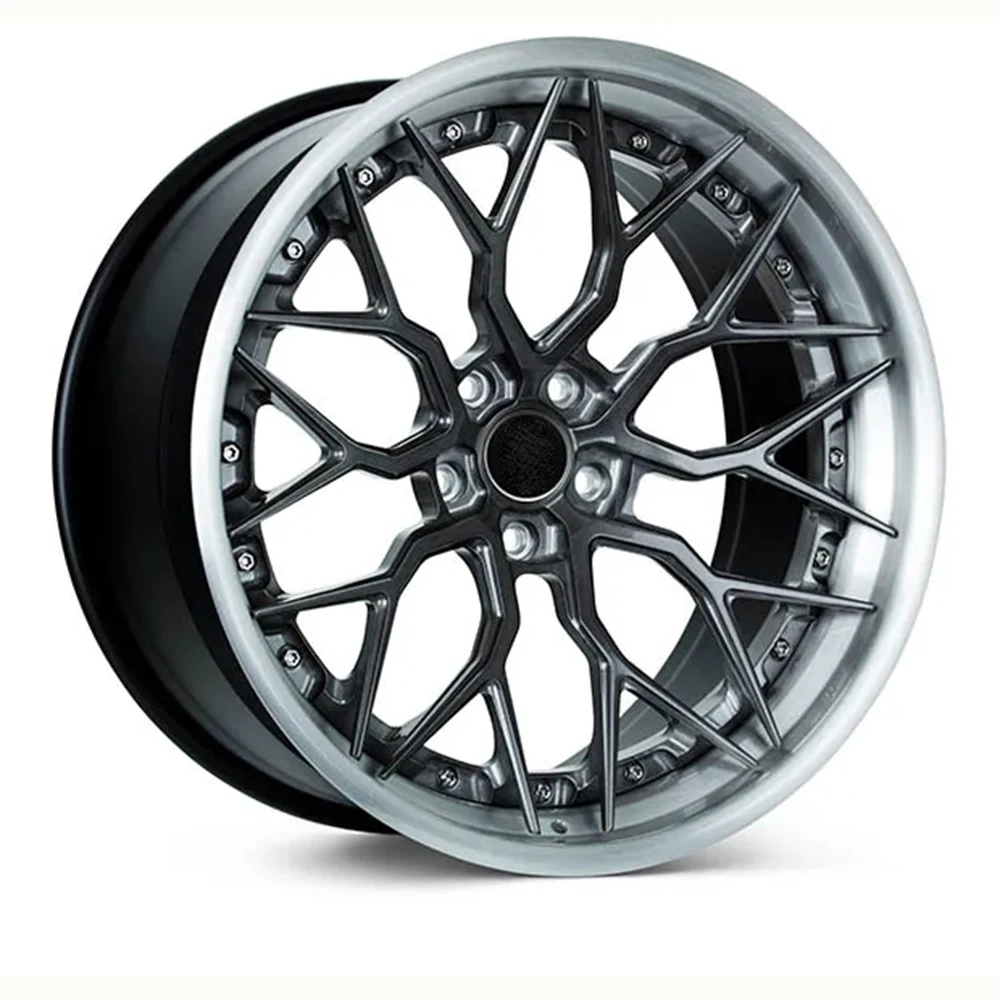 4 Wheels Aluminum Alloy Two-piece Forged Car Wheels, 18-22 inches, Factory Quality Assurance, Customization Accepted