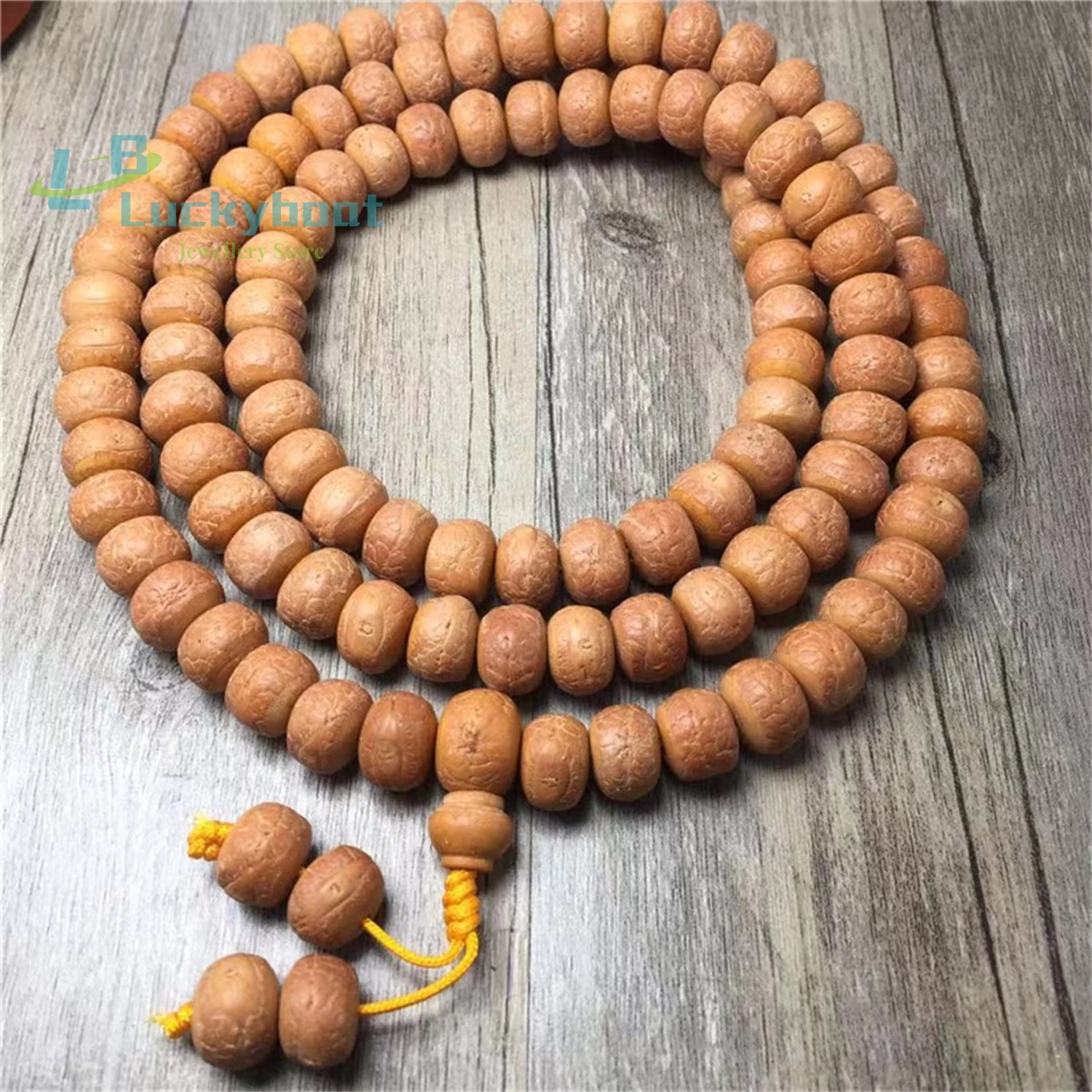 Nepalese Yellow-Skinned Phoenix Eye Bodhi Seed 108 Tibetan-Style Bracelets Hand-Held Buddhist Beads Play Male And Female Rosary