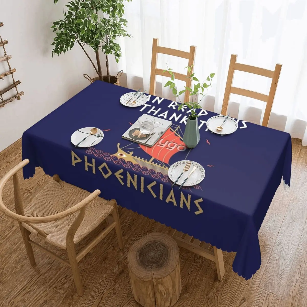 

If You Can Read This Thank The Phoenicians Tablecloth 54x72in Waterproof Protecting Table Indoor/Outdoor
