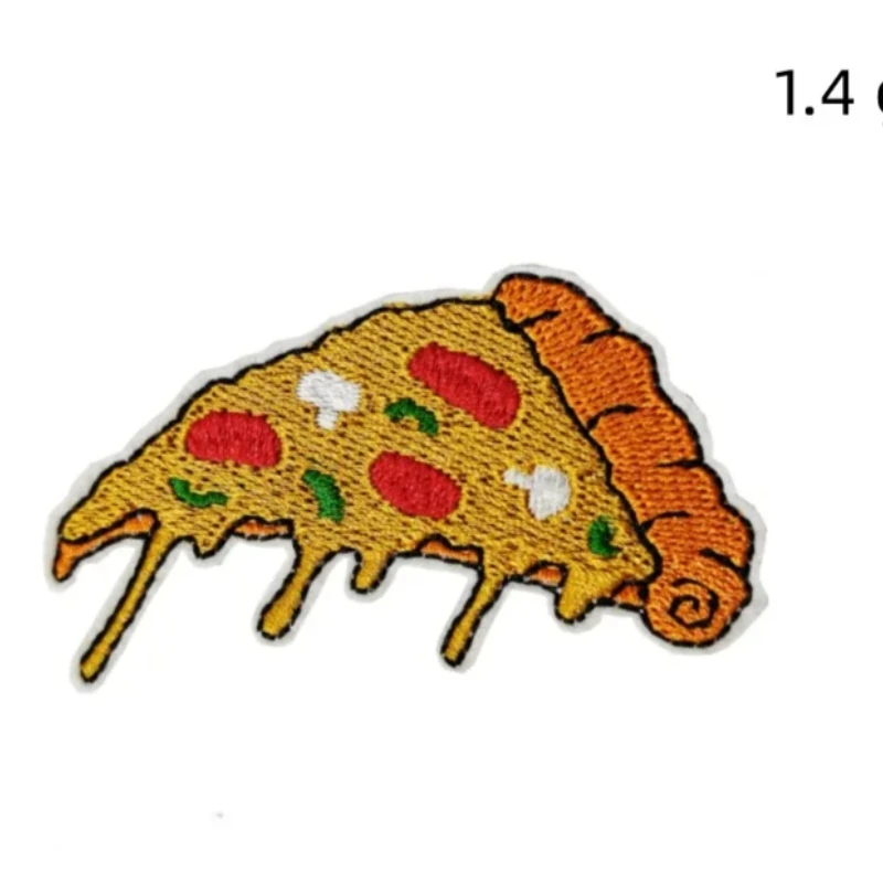 Pizza Embroidery Cloth Patches Children Creative diy Food Play Cloth Patch Clothing Accessories Embroidered Badge