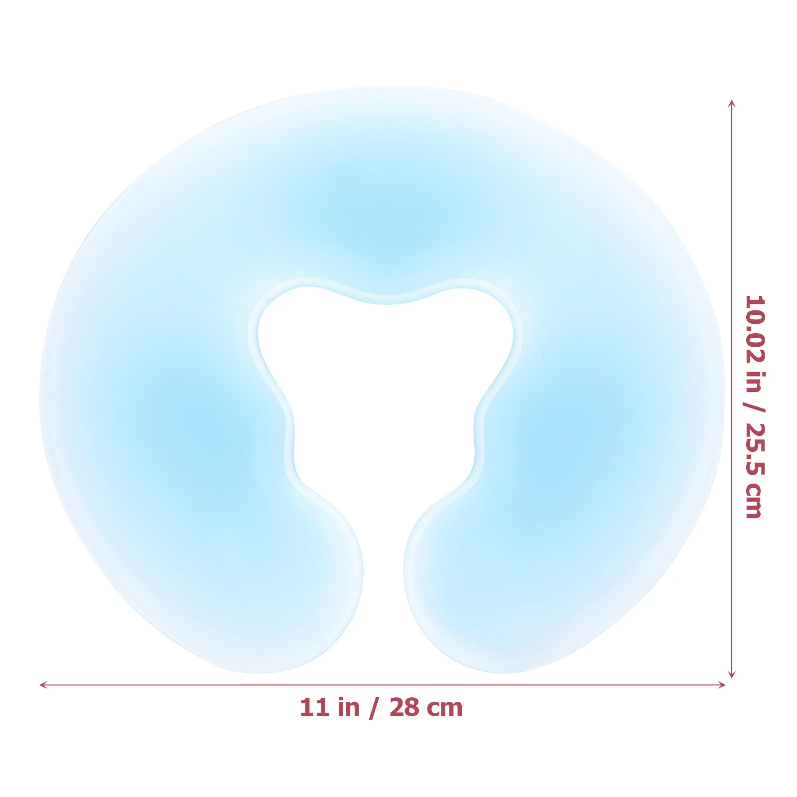 

1Pcs U-Shape Silicone Face Pillow for Down Position Massage Bed Accessory with Hollow Opening Comfortable Support for Neck and