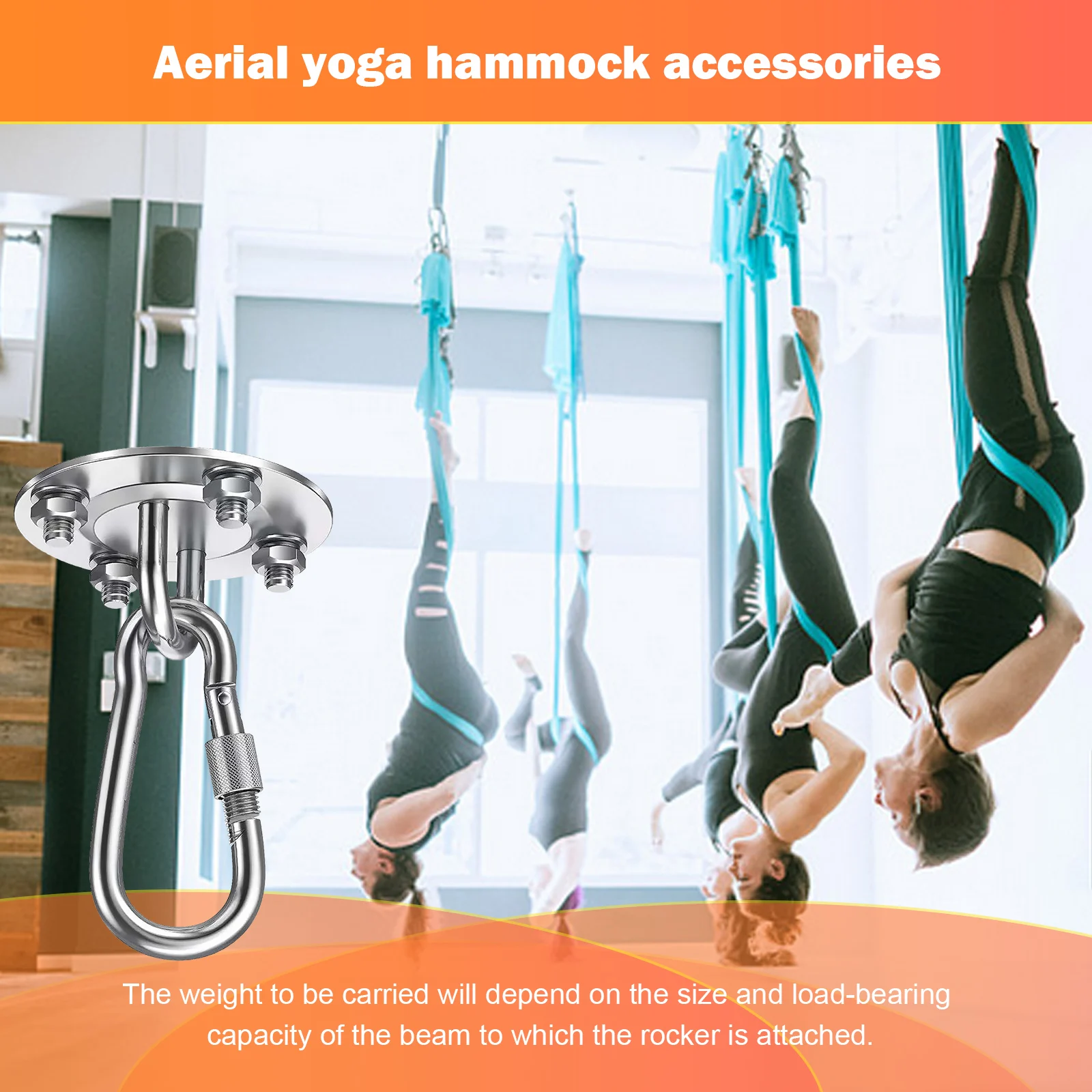 Kit de suspensão de rede com rotação de 360 graus, ganchos de balanço, cabide de balanço para varanda