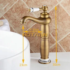 Old Bathroom Basin Basin Bronze Bronze Mixer Solid Copper Luxury EUROPE STYLE Taps for Bathroom Bathroom Crane YT-5085 12 Main Sales Tap Lavabo Luxury - №11