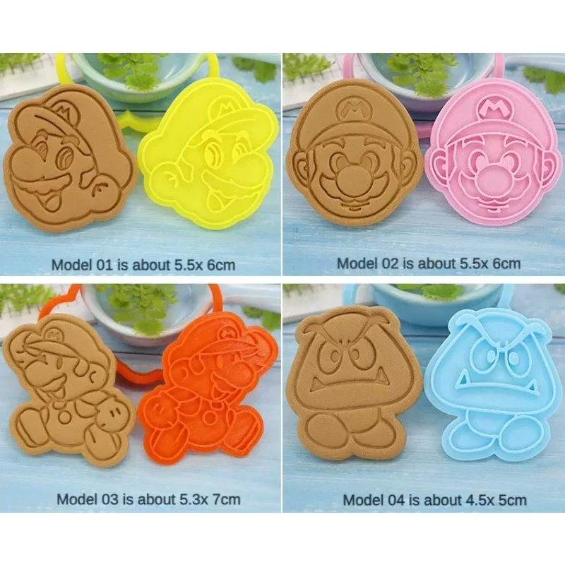 Super Mario Bros Cookie Cutter Stamp Anime Biscuit Press Mold Pastry Baking DIY Cake Accessories Cute Kids Party Kitchen Tools