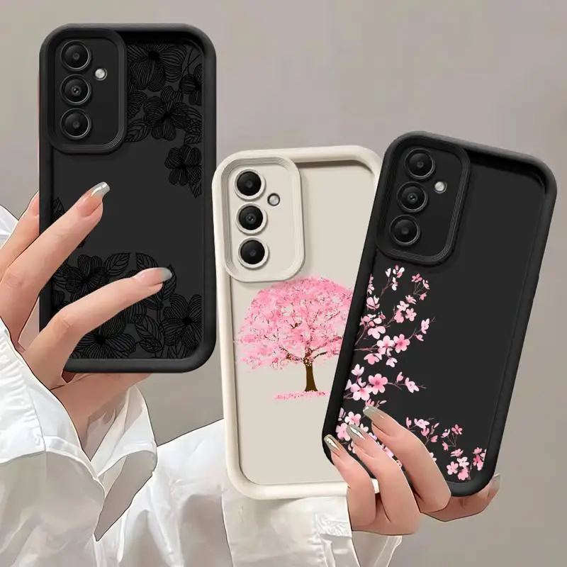 Phone case for Samsung Galaxy A55 A52 A33 cases A24 A15 A12 A23 A22 5G A54 A52s A53 A14 funda Cover Fashion Cute Daisy Flowers