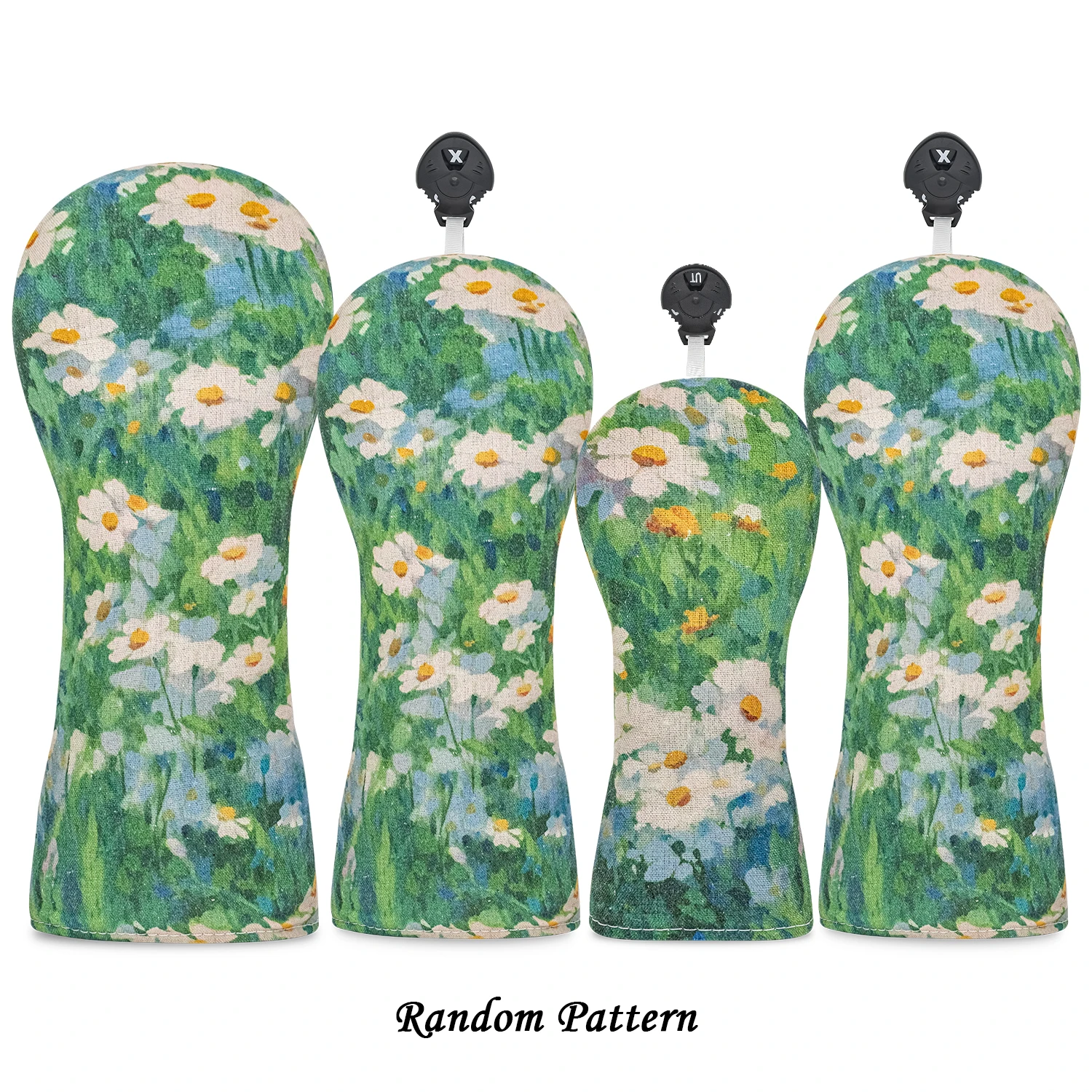 1pc/4pcs Driver, Fairway, Hybrids Golf Headcover‑Spring Floral Print Golf Club Covers for‑Golf Headcover for Men/Women Golfer