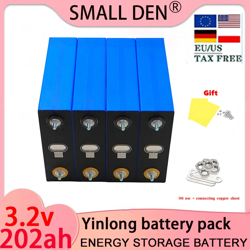 3.2V 202Ah Lifepo4 lithium iron phosphate battery can be combined into a camping vehicle solar rechargeable battery pack