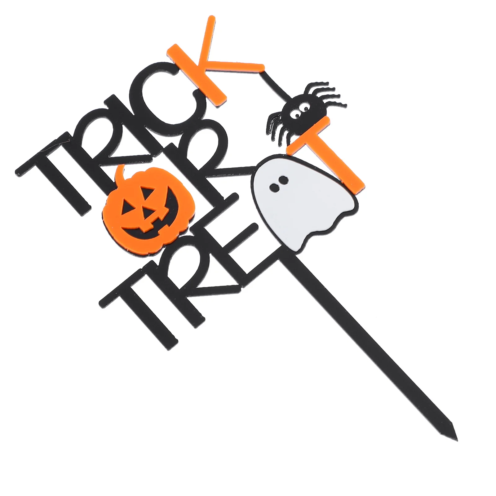 

Halloween Topper Dessert Insert Birthday Favor Ornament Trick-Or-Treat Decoration Accessory For Party Cake Supply Dessert Topper