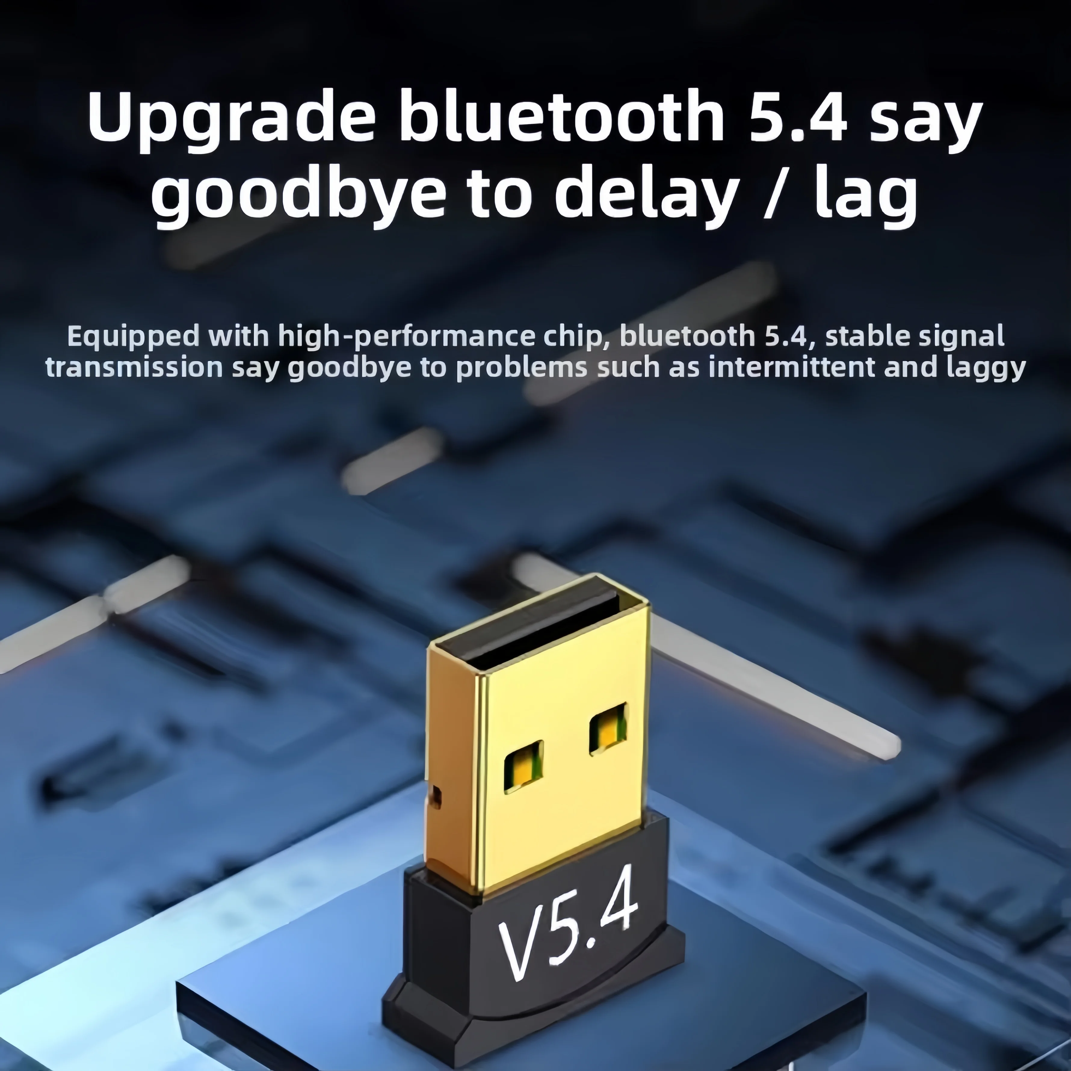 محول بلوتوث USB 5.4 لاسلكي USB بلوتوث استقبال الصوت لأجهزة الكمبيوتر المكتبية والكمبيوتر المحمول ولوحة مفاتيح وماوس ومكبرات الصوت #2