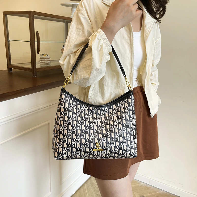 حقيبة كروس نسائية ذات علامة تجارية فاخرة، حقيبة كتف جلدية، حقائب يد أنيقة من تصميم كلاسيكي مشهور #2