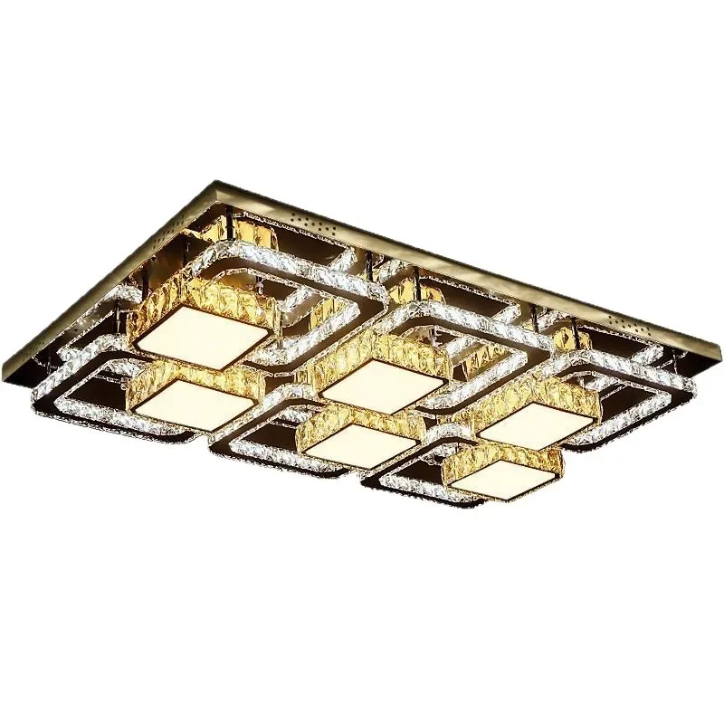 

Living room light rectangular atmosphere crystal light modern simple ceiling light luxury