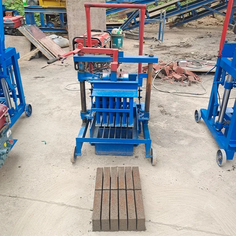 Cheap Price Manufacturer Manual Hollow Maker Soil Clay Interlocking Mini Mobile Concrete Cement Block Brick Making Machine