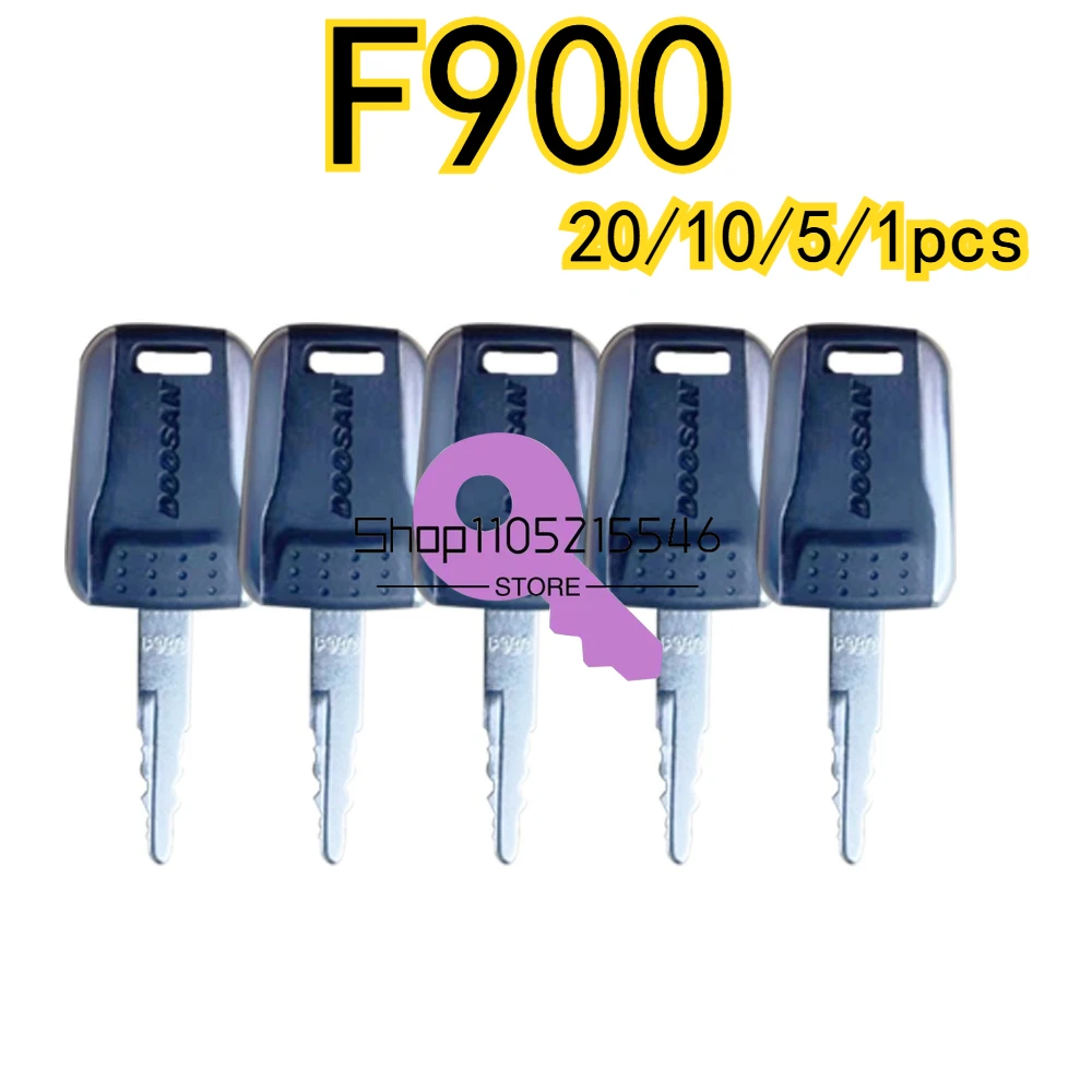 20/10/5/1 Uds nuevas llaves F900 para excavadora Deawoo Doosan Bobcat Terex equipo pesado interruptor de arranque de encendido cerradura de puerta compatible con E80