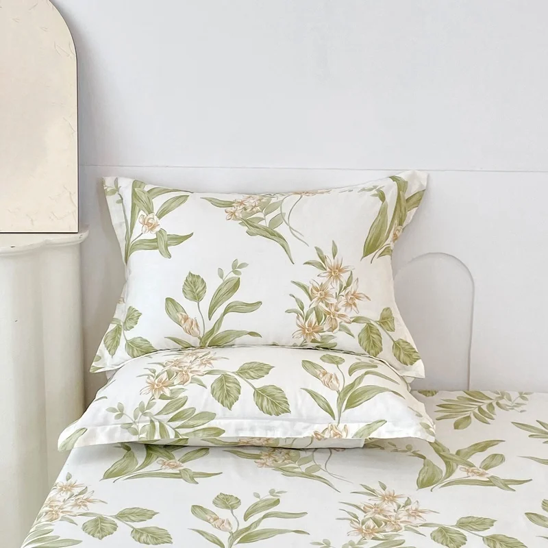100% Cotton Customizable Flowers Design Bedding Pillowcase, Adult Bedroom Home Decor, Custom Size Cushion Cover 51x76cm 1Pcs