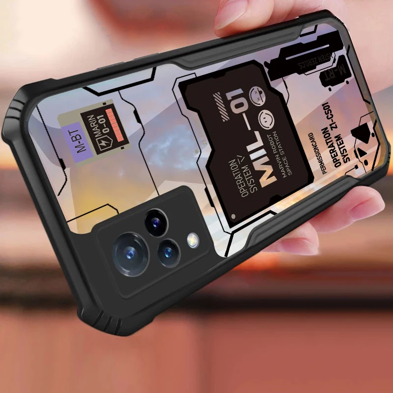 For Vivo V21e V20 SE V19 Neo V17 V15 V11 V9 V7 Plus V5s Pro Lite Youth 4G/5G Shock Fall Prevention Transparent Case No.32