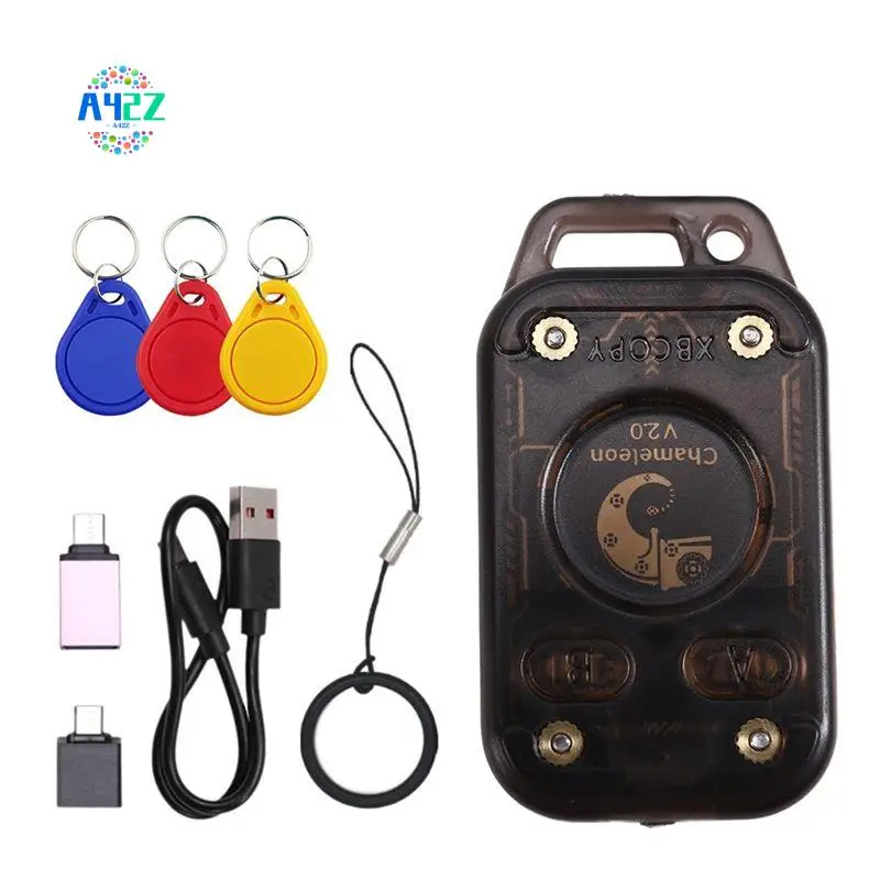 

A42Z-Chameleon V2.0 RFID Смарт-чип-эмулятор NFC Дубликатор Chameleon Ultra + 3Xuid Брелок 125K 13,56 МГц Декодирование карт