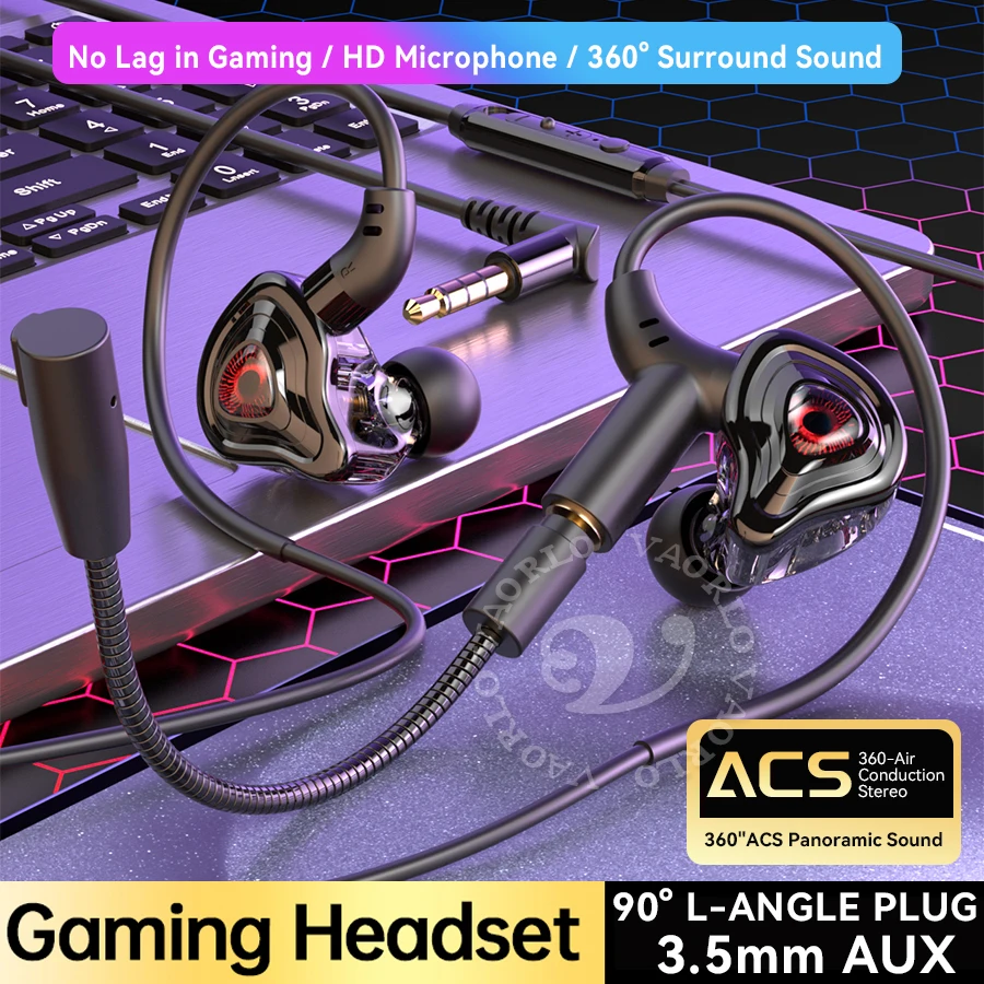 3.5mm/Type-C/USB E‑sports In‑Ear Gaming Headset