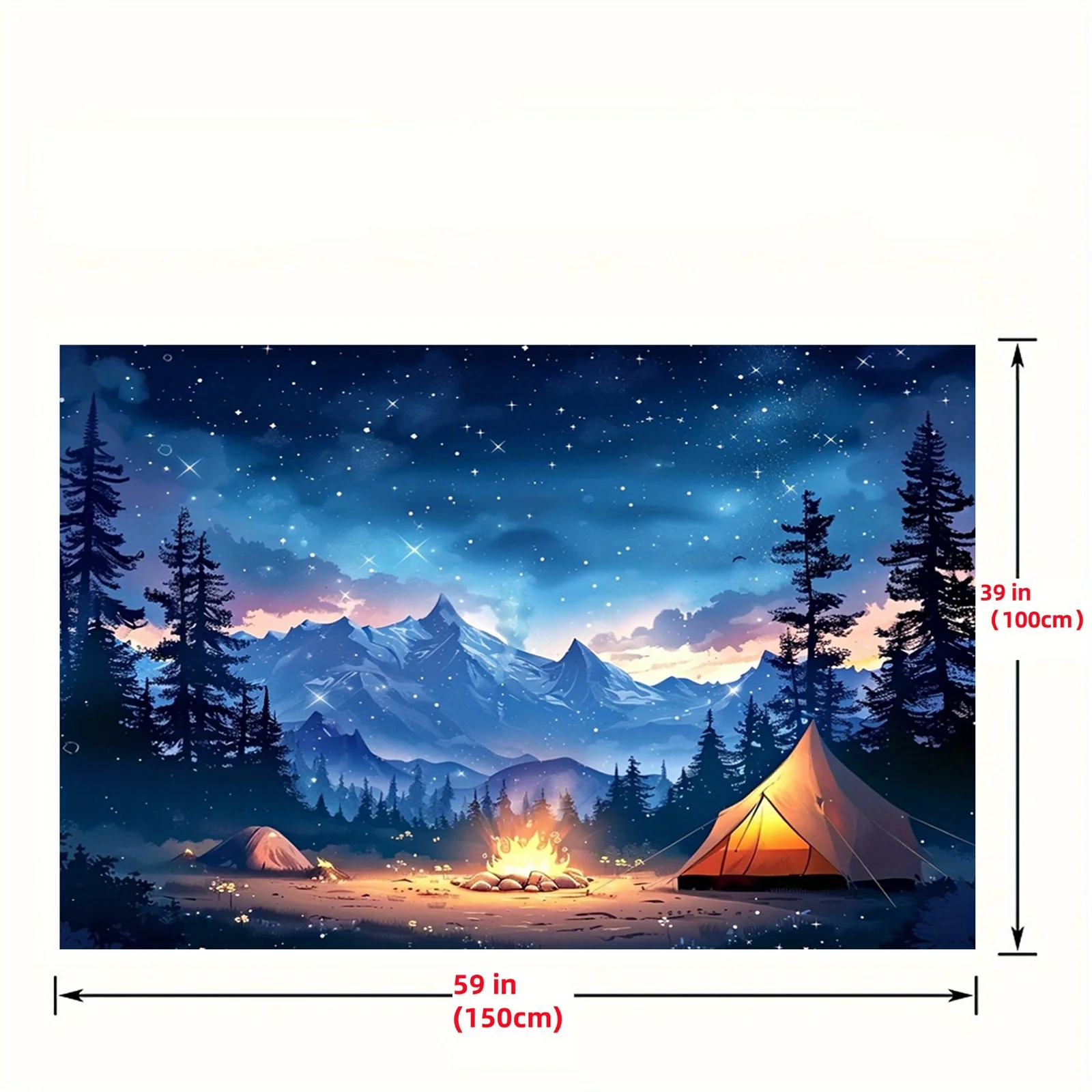 2D Flat, Starry Night Camping - Outdoor Adventure Tent 评论和价格