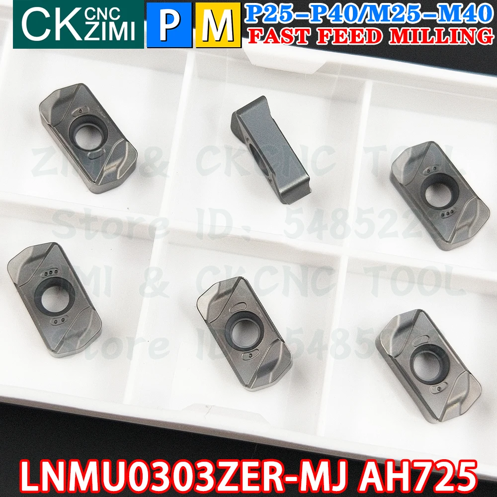 LNMU0303ZER-MJ AH725 LNMU 0303 ZER MJ AH725 inserti in metallo duro inserti di fresatura ad alimentazione rapida tornio per metallo CNC utensili di