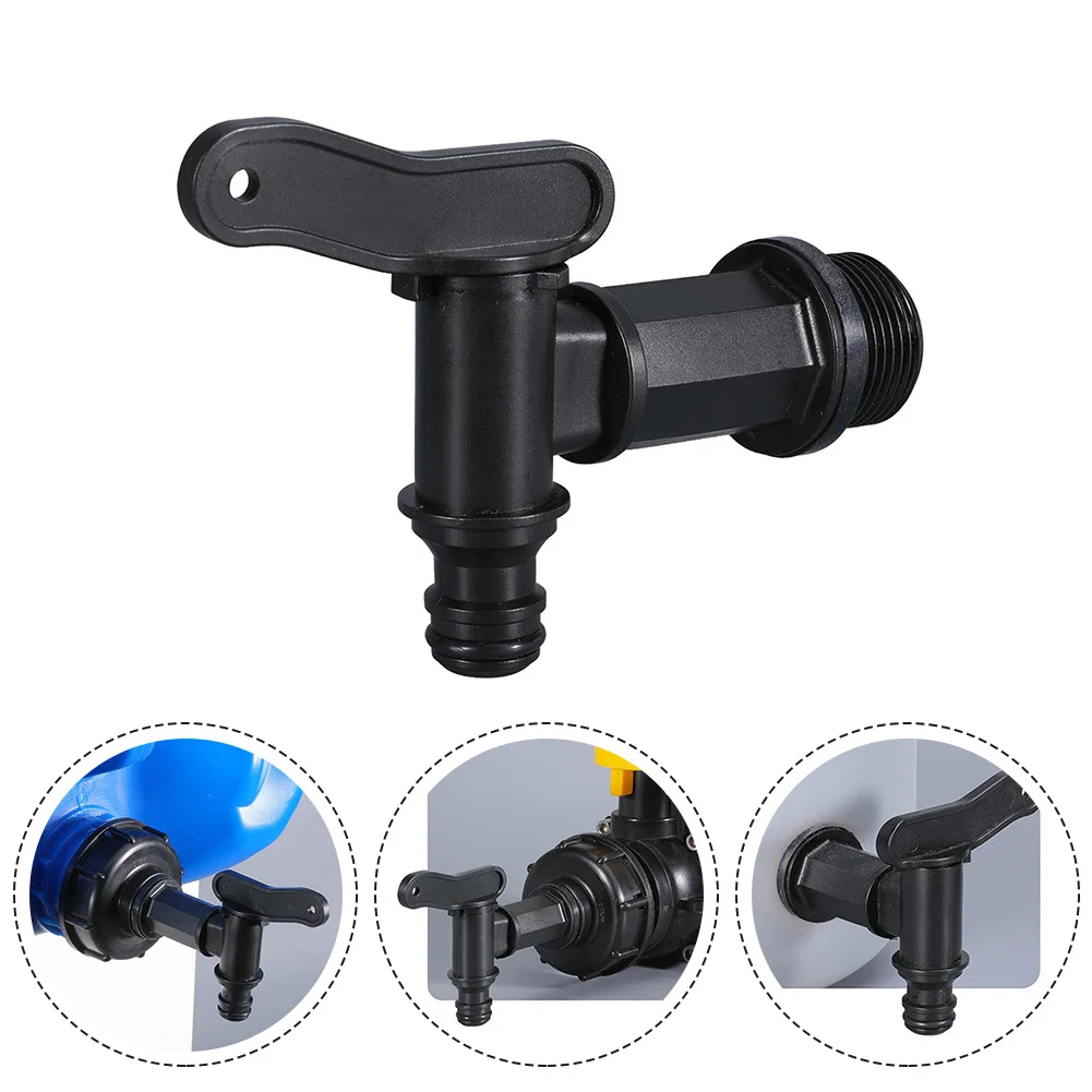 Bucket Plastic Faucet  3/4” IBC Faucet Ton Barrels Valve Replacement Plastic Adaptor Beer Home Rain Brew Tool