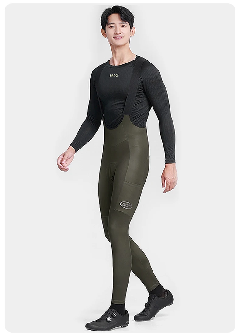 INBIKE Fleece Rennrad Trägerhose für Herren Winter Thermo Radfahren Träger Winddicht Radfahren Fahrradhose MTB Fahrradbekleidung Mann – Detail 18