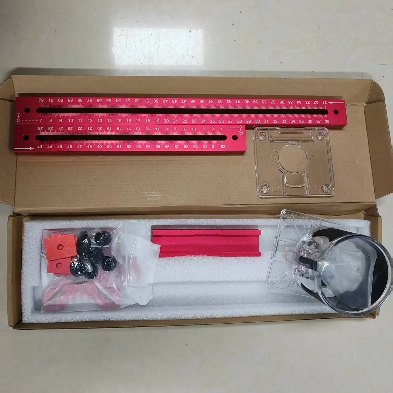 

Mutifunction Extended 3 in 1 Router Milling Groove Bracket,9-61cm Radius Router Circle Cutting Jig,Cabinet Hardware Jig Woodwork