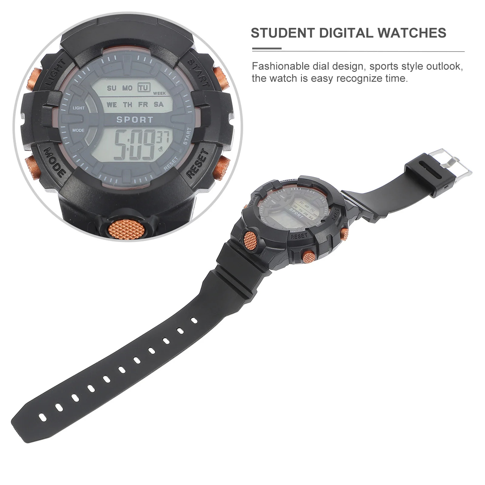 2Pcs Kids Digital Watches Clear Time Display Easy to Read Durable Material Great Gift for Family Friends Student Digital Watches