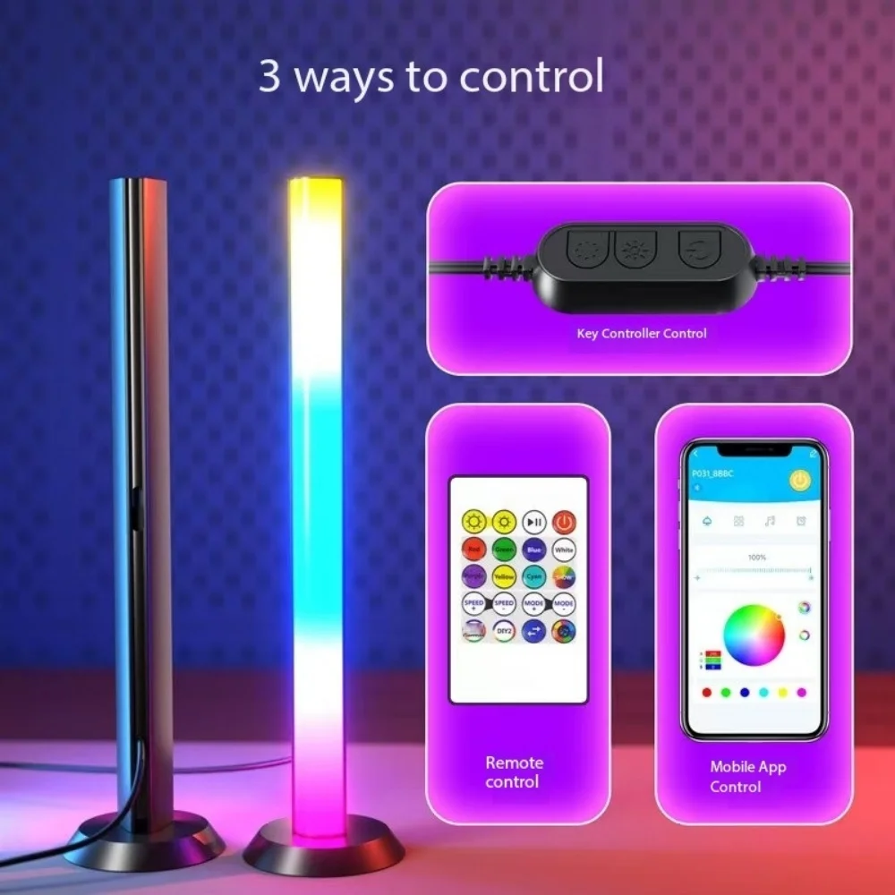 LED Desktop Atmosphere Light Colorful RGB 5V Remote Control Computer Music Rhythm Rhythm Gaming TV Pickup Light