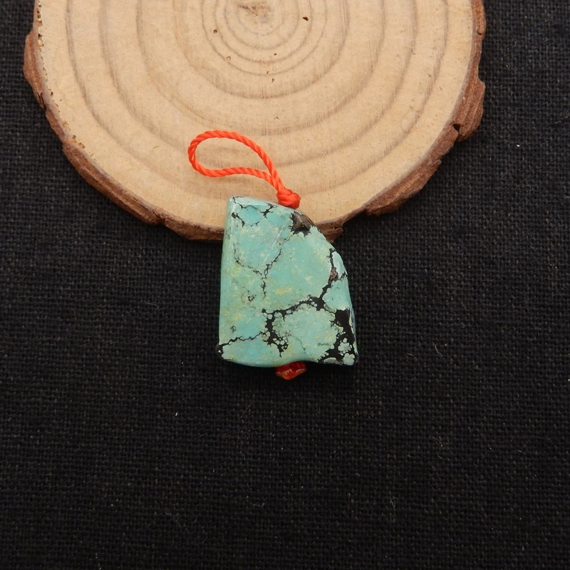 

Natural Gemstone Turquoise Pendant for DIY Handmade Jewelry 24x20x6mm Size 5.5g Weight Jewelry Making Supplies
