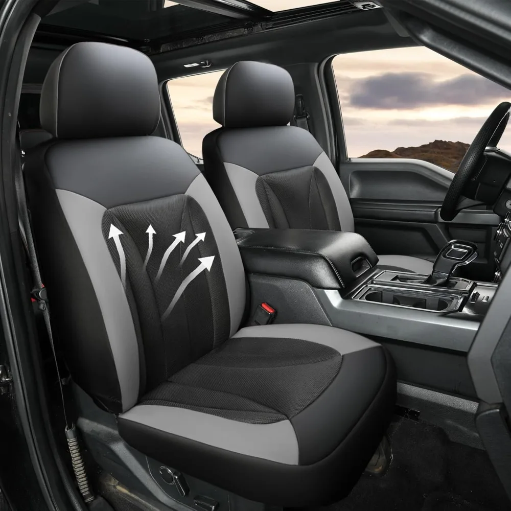 

Изготовленные на заказ 3D чехлы на сиденья с воздушной сеткой для Ford F150, F250, F350, F450 SuperCrew/Crew Cab Trucks — 2 шт. в упаковке Giant Panda