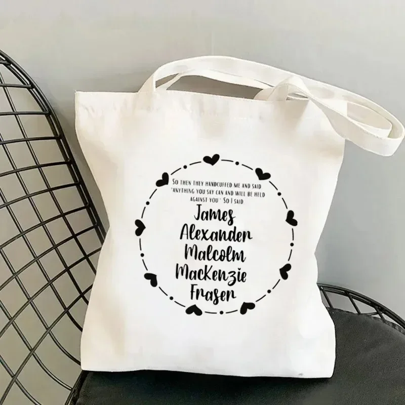 Shopper Lallybroch Outlander Kawaii Bag Harajuku Women Shopping Bag Canvas Shopper Bag Girl Handbag Tote Bag Shoulder Lady Bag image 6