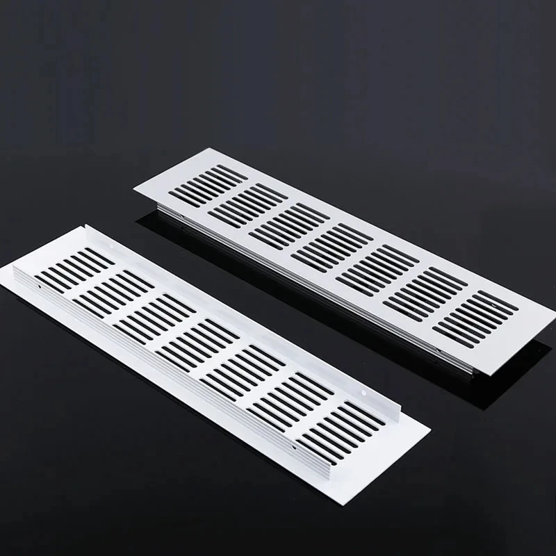 Width 50/60/80/100/150/200mm Ventilation Grills Aluminum Alloy Breathable Mesh Length 100-1000mm Cabinet Air Vent Cover Exhaust