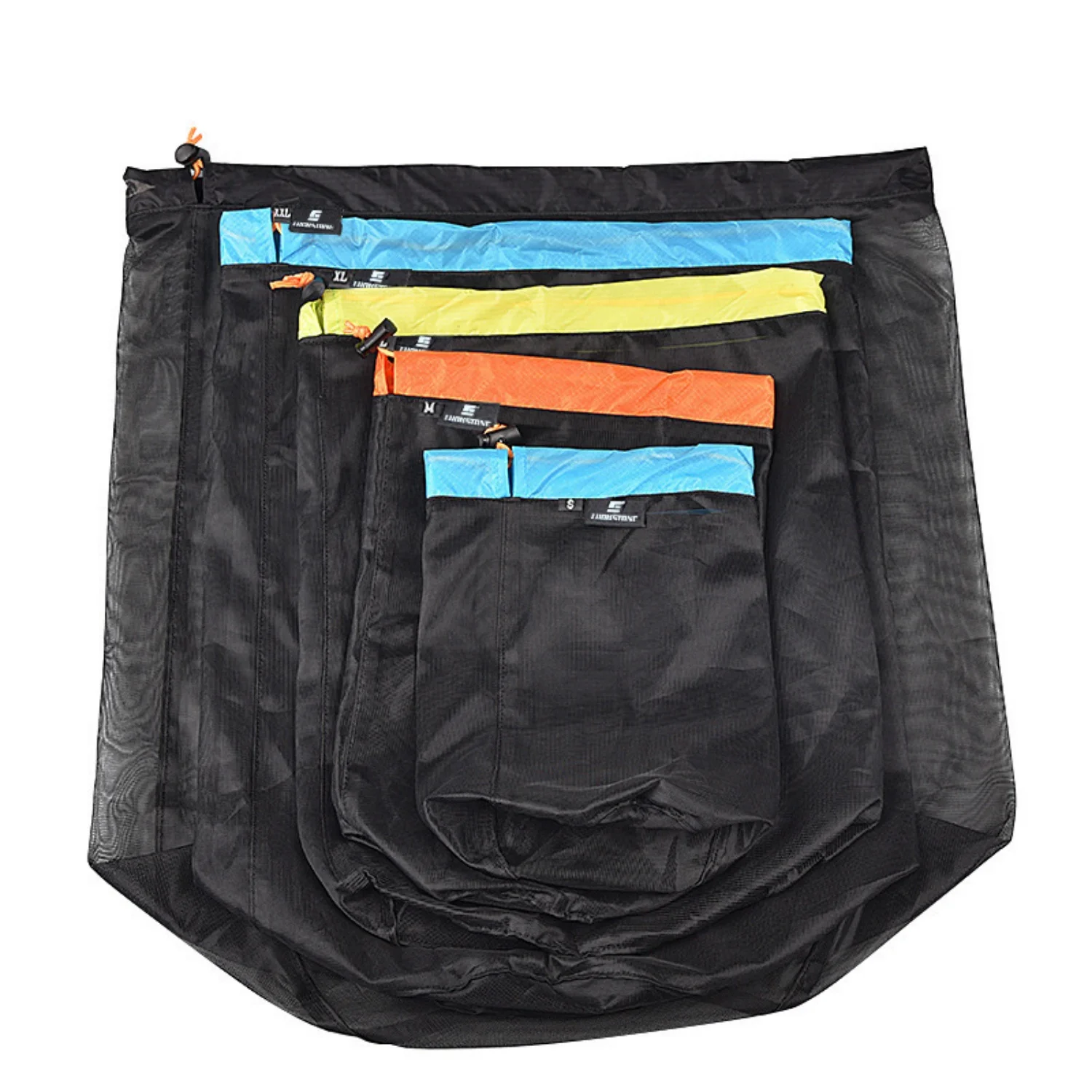 Mesh Bags Lightweight Mesh Stuff Sack Drawstring Storage Bags Compression Pouches For Camping, Hiking, Laundry & Grocery