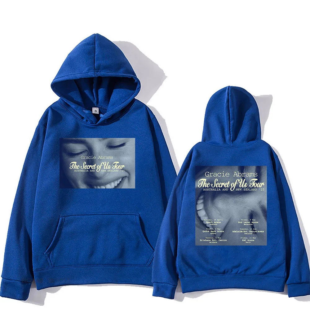 The Secret of Us Tour Australia and New Zealand 2025 Hoodies Singer Gracie Abrams Sweatshirts Men Clothes Hooded Winter Pullover