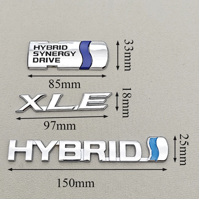 ثلاثية الأبعاد معدن الهجين مانع صدمات خلفي للسيارة جذع شارة الباب الأمامي الجانب ملصق شعار متوافق مع جميع إصدارات السيارات الهجينة #4