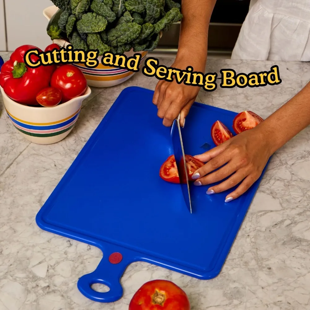 لوح تقطيع المطبخ كبير الحجم من Great Jones - لوح إعداد وخدم قابل للعكس مع أخدود العصير | خفيفة الوزن وخالية من مادة BPA #6