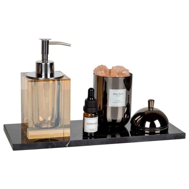 Bathroom Vanity Ornament Set Hotel Bathroom Lotion Bottle Tray Combination For Countertop Decoration & Display