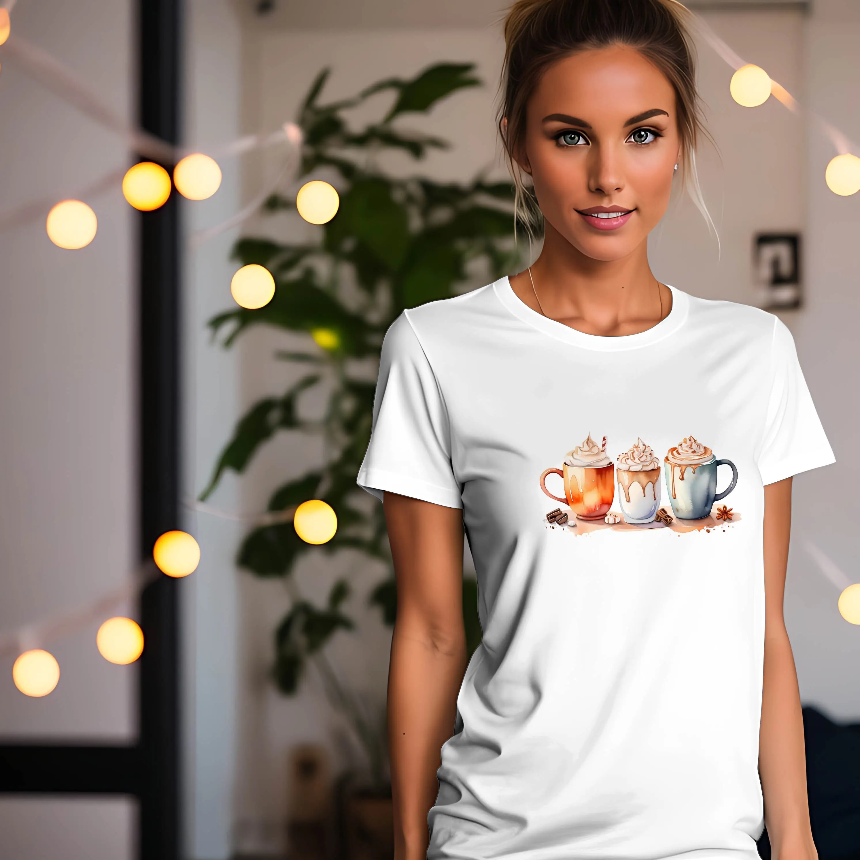 Gemütliches Trio T Shirt Wintertage Wohlfühlshirt Entspannung Behagliche Stimmung Chai Kakao Kaffee Pumpkin Spice Latte 466Apt2