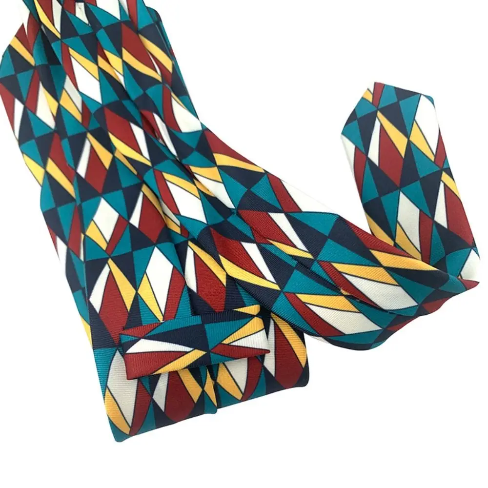 Cravatta da collo in seta regolabile di lusso Cravatta da uomo con stampa vintage a righe e pois Cravatta da collo Slim Fit 8 cm di larghezza Cravatte da uomo Accessori per colletto da sposo