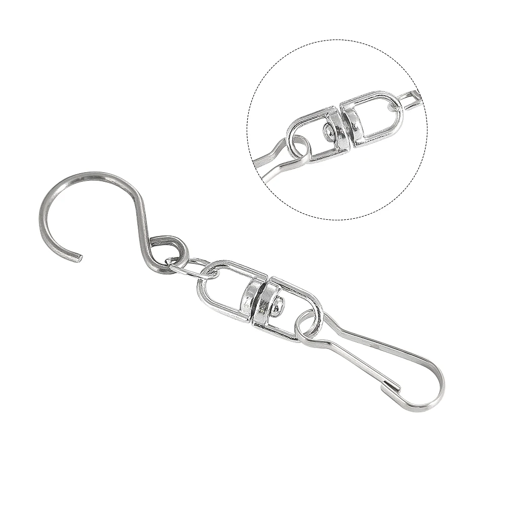 10 teile/los Windspiel haken 360 Grad drehbarer S-Typ Edelstahl Lager haken für Party Blumentopf Kronleuchter installieren hängen – Detail 2