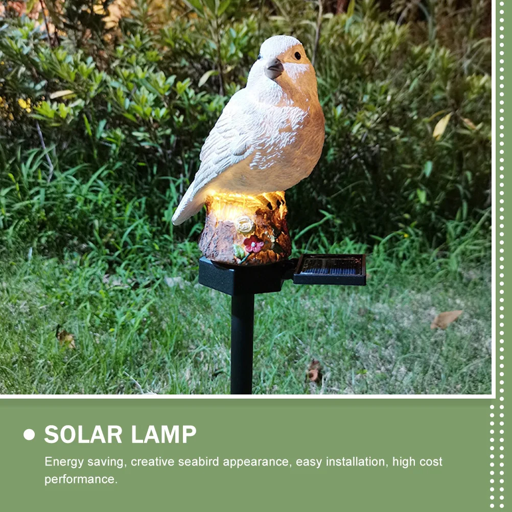 

1Pcs Solar Powered Seabird Shape Lamp Energy Saving Outdoor Light for Driveway Patio Flower Bed Backyard Fence Walkway