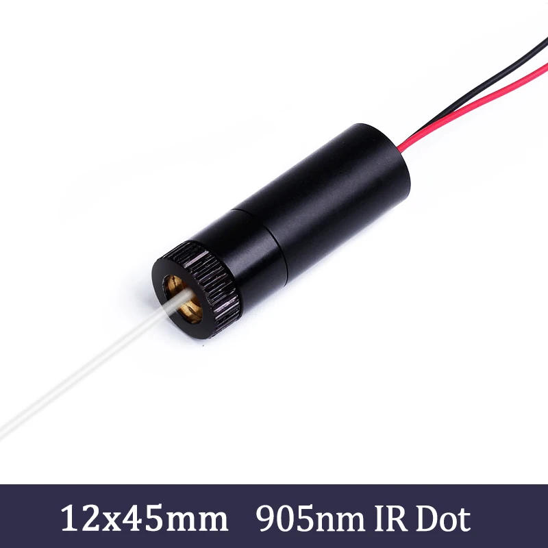 D12x45mm foco ajustável 905nm ir dot 1mw 5mw 10mw 30mw 50mw 100mw módulo de diodo laser classe industrial acc driver tylasers