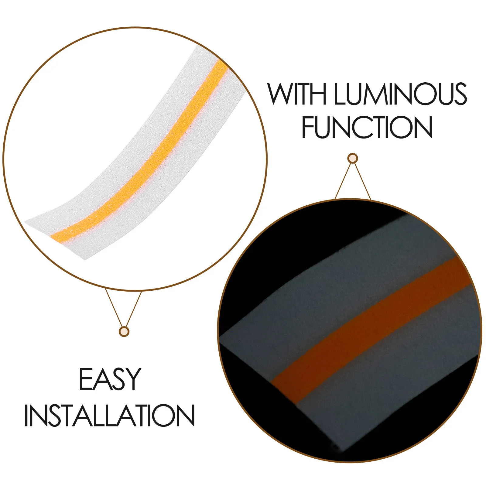 درج غير قابل للانزلاق يتوهج في شريط داكن متين من Peva شريط مضاد للانزلاق لخطوات داخلية وخارجية شرائط أمان مضيئة