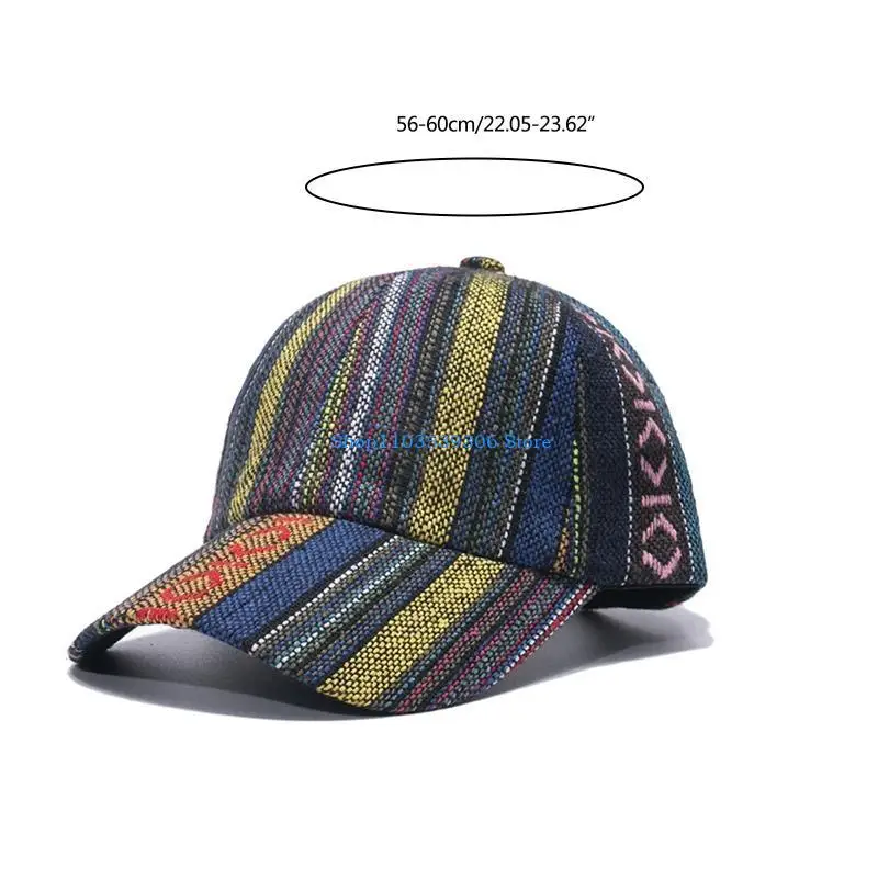 400A قبعة بيسبول أنيقة مخططة بلغت ذروتها قبعة رياضية قبعة ظلة هدية لصديقتك