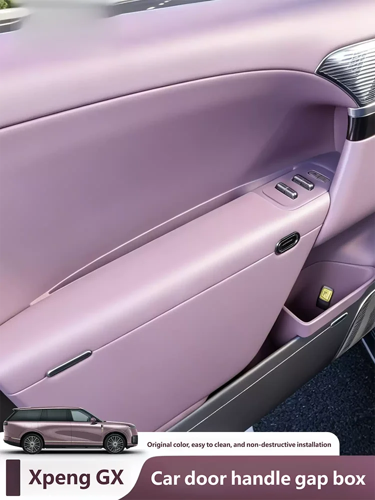 For Xpeng GX 2026 2027 Car Door Storage Box Silicone Dustproof Door Handle Gap Organizer Mat Interior Accessories