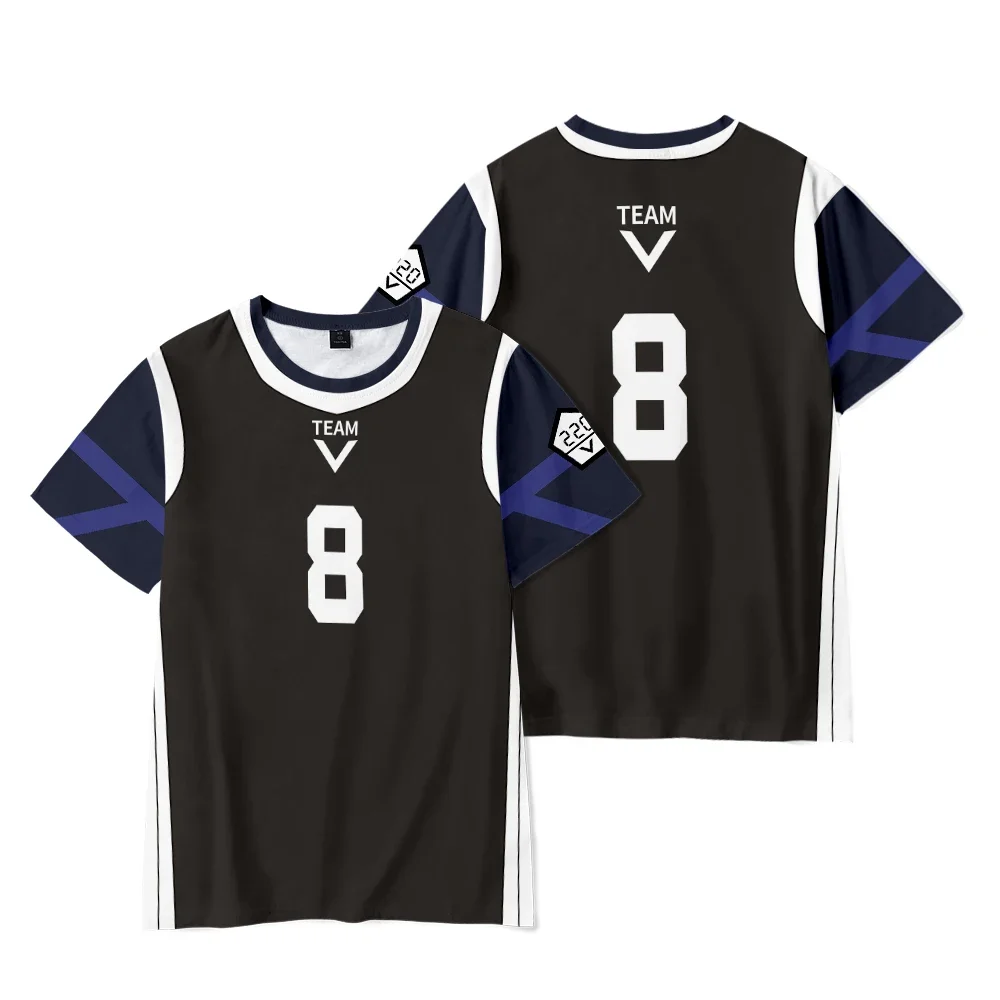 Summer Blue Lock T-Shirt Isagi Yoichi New Esperion Merch Football Soccer Uniform Casual Tshirt Women Men O-Neck Tee