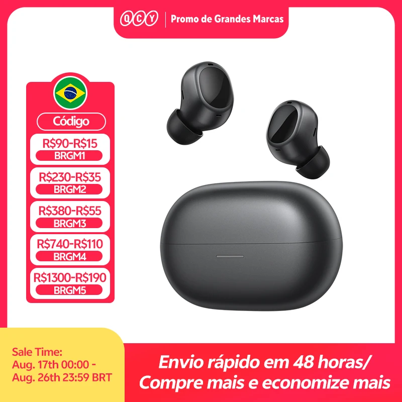 Fones de Ouvido Sem Fio QCY MeloBuds A30 com ANC Adaptativo de 60dB, IA para Cenários, 8 Microfones, Conexão para 3 Dispositivos, Bluetooth 6.0, Fones de Ouvido LDAC Hi-Res