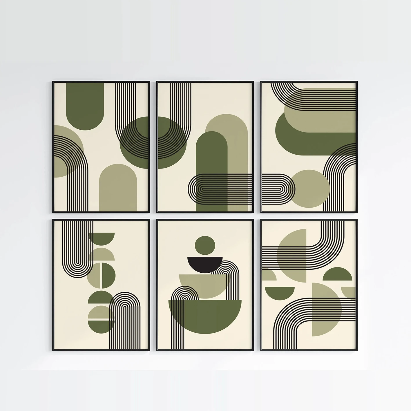 Abstract Canvas Set - 1 buah tanpa bingkai Satu set