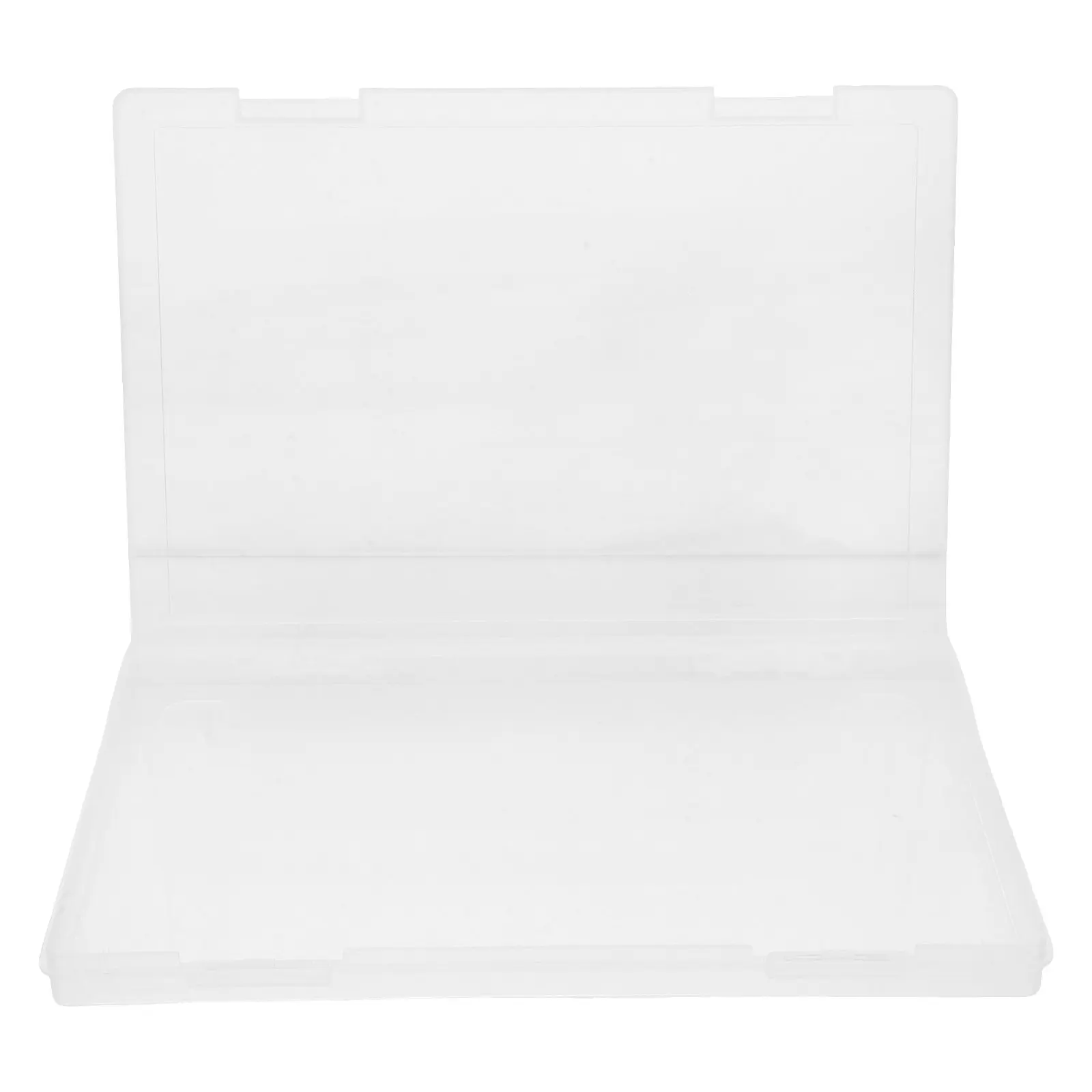 

Clear File Box with Lid PP Plastic Transparent Document Storage Organizer for Office Home Study Photo Paper Filing Boxes