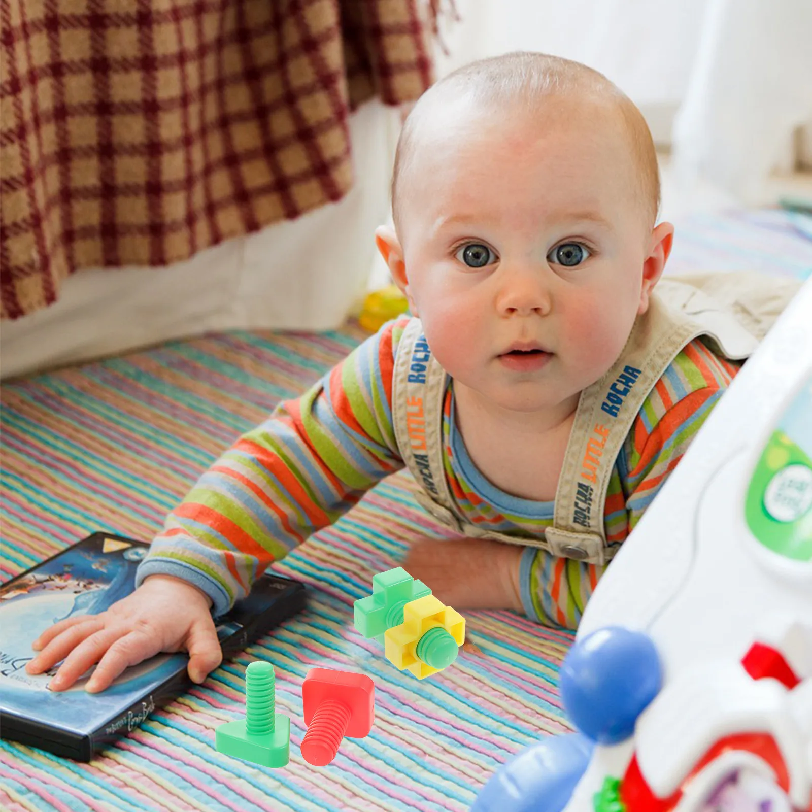 

Набор из 16 пар пластиковых винтов и гаек для раннего развития детей: обучение цветам, формам, познание и развитие мелкой моторики